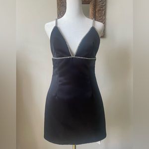Satin Little Black Dress by Area
